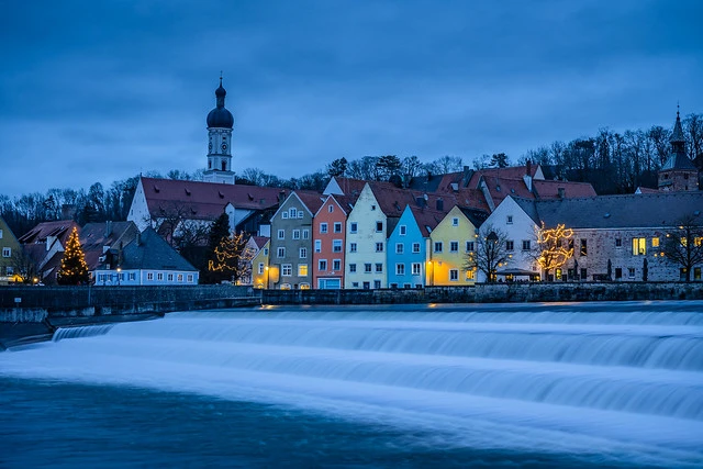 Blue Hour in Landsberg am Lech