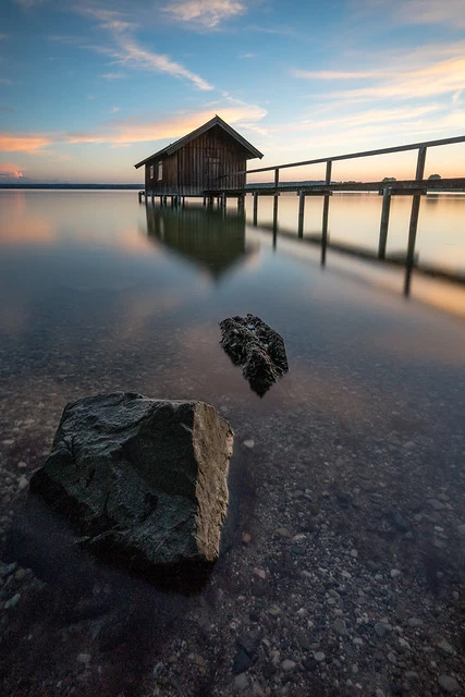 Sunset at lake Ammersee