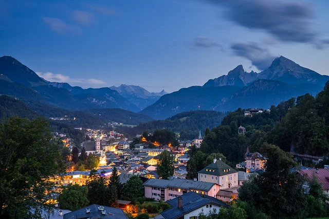 Clear night over Berchtesgaden