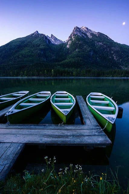 Boats in the Blue Hour before sun rises