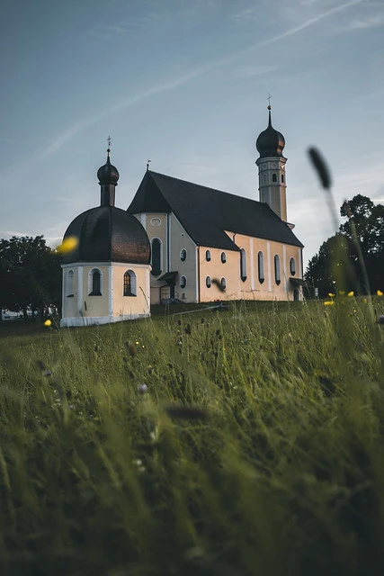 Church Wilparting at mountain Irschenberg