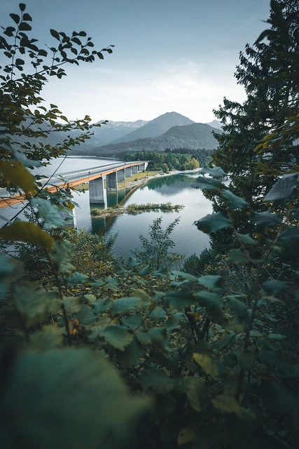 Bridge over the Sylvensteinspeicher