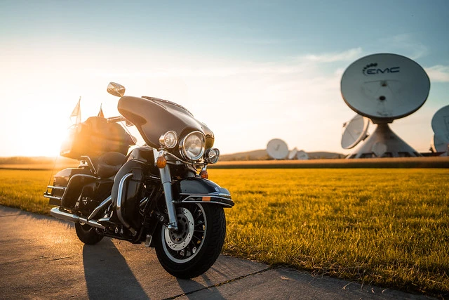 Harley Davidson - Electra Glide at Sunset in Raisting